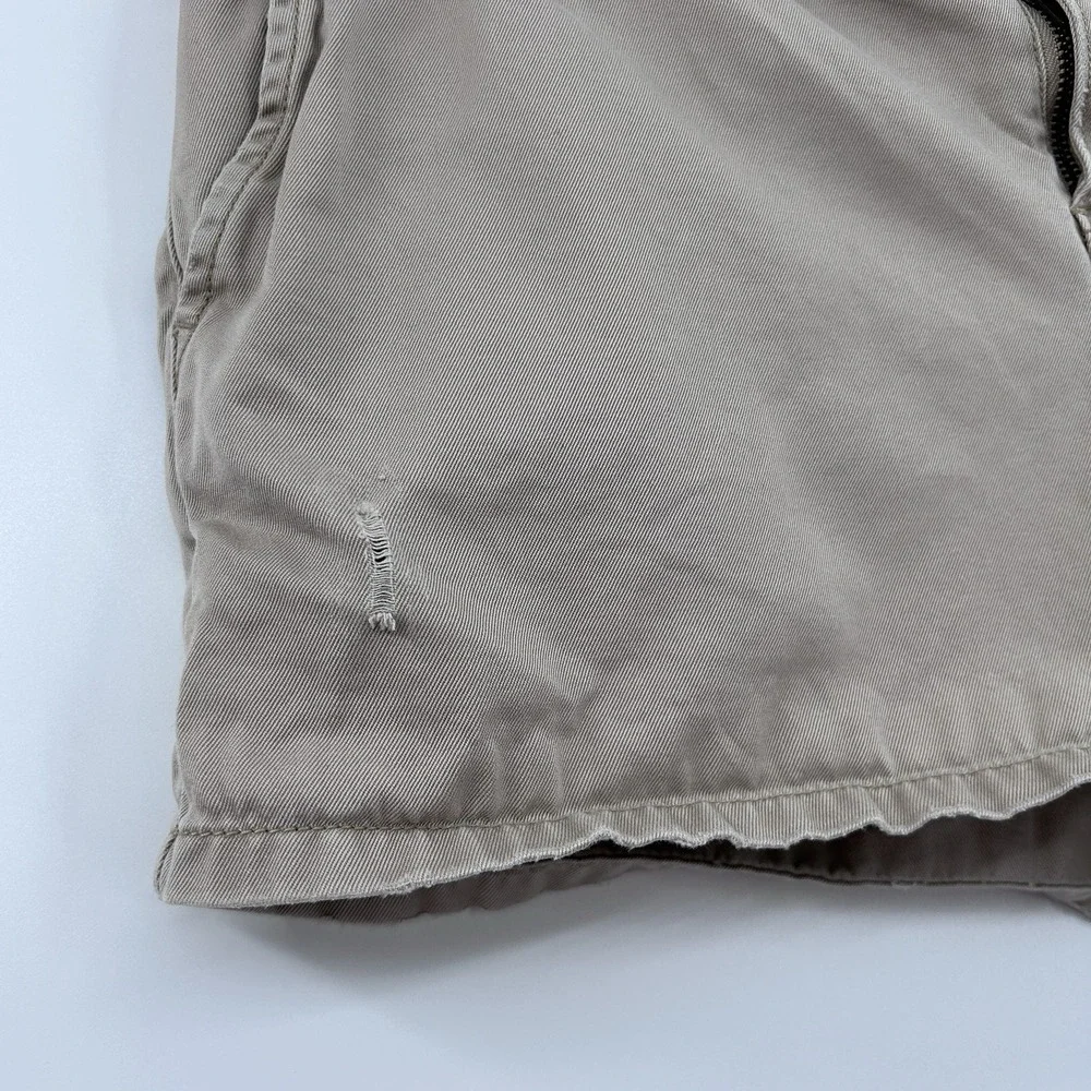 Vintage Old‎ Navy Womens Y2K Micro Mini Shorts Size 8 Khaki Casual Retro